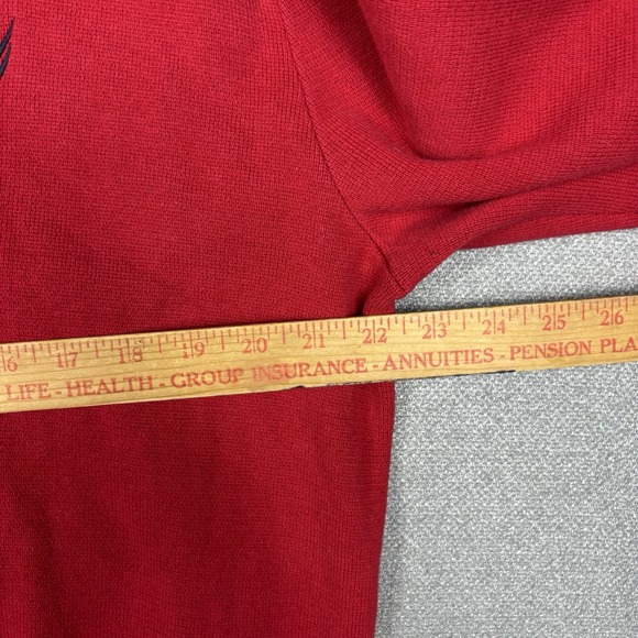 Nautica Knit Mock Neck 1/4 Zip Sweater Mens XL Red Pullover - Picture 4 of 7